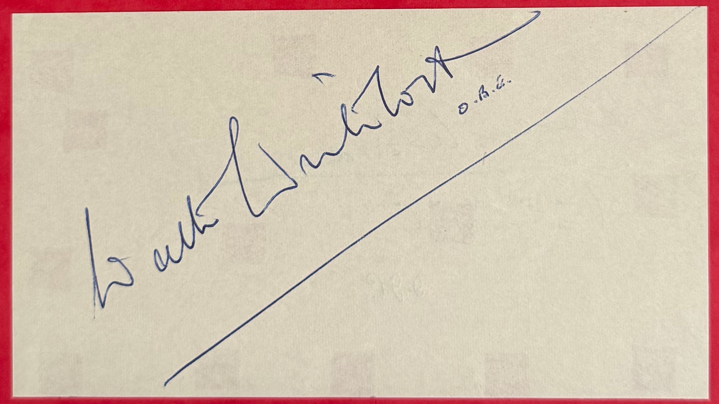 Walter Winterburn, Hand Signed Card with Photo Presentation & COA