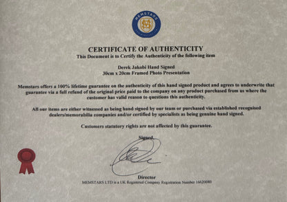 Sir Derek Jacobi, Hand Signed 'The Tempest' Theatre Programme With COA