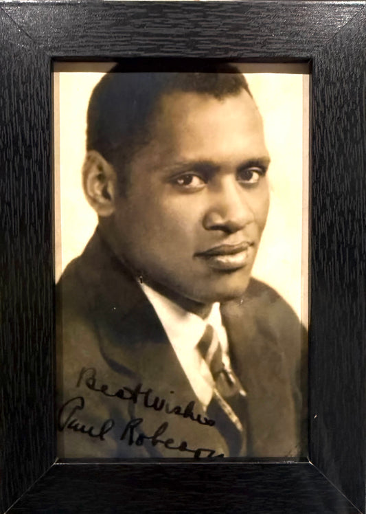 Paul Robeson Hand Signed Framed 15cm x 10cm Photo Presentation & COA