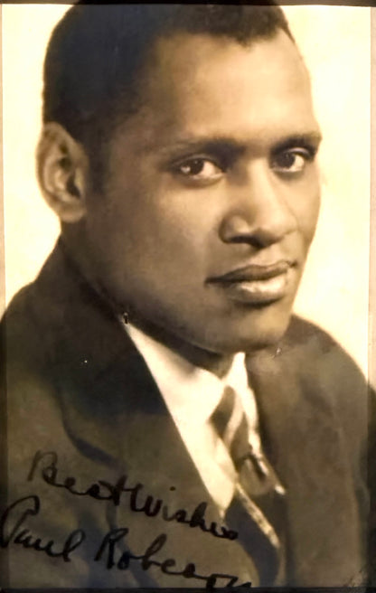 Paul Robeson Hand Signed Framed 15cm x 10cm Photo Presentation & COA