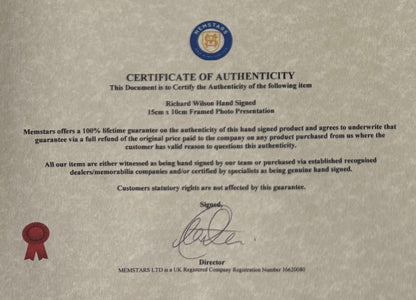 Richard Wilson, Victor Meldrew, Hand Signed Framed Photo & COA