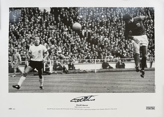 Sir Geoff Hurst Hand Signed Limited Edition Photo & AFTAL COA