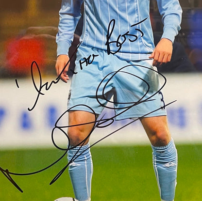 MICHAEL BALL FORMER MANCHESTER CITY PLAYER HAND SIGNED PHOTO WITH COA