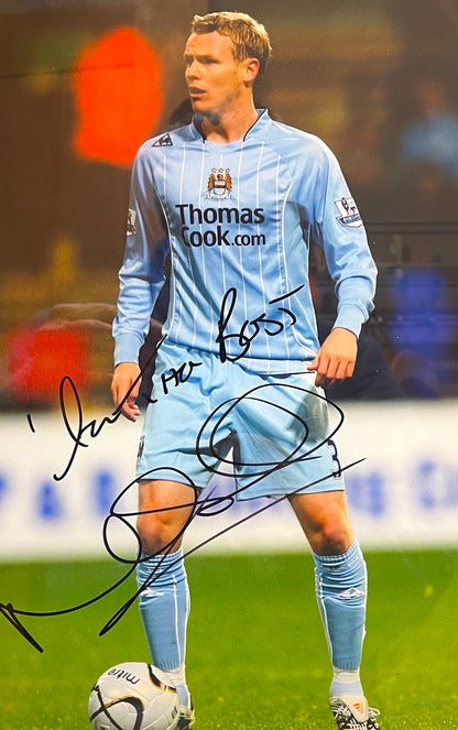 MICHAEL BALL FORMER MANCHESTER CITY PLAYER HAND SIGNED PHOTO WITH COA