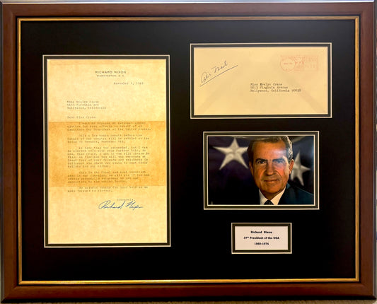Richard Nixon, Former United States President, Hand Signed Letter Presentation & AFTAL COA