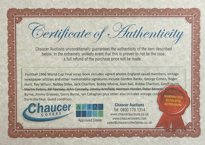 Sir Geoff Hurst Hand Signed Limited Edition Photo & AFTAL COA