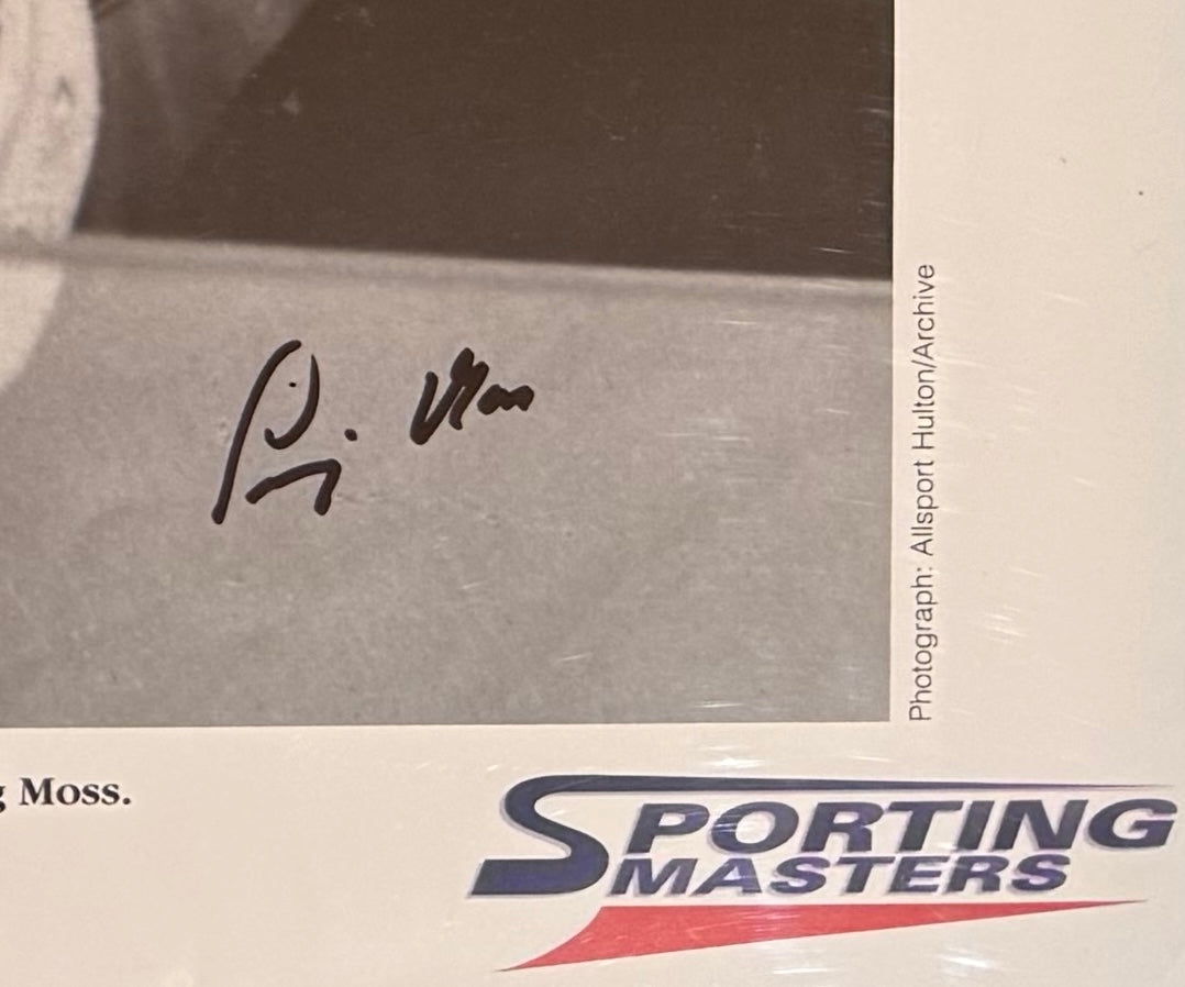 Sir Stirling Moss Hand Signed Limited Edition Print (51/500) With AFTAL COA