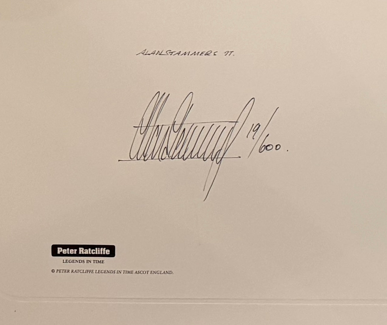 Damon Hill, Hand Signed Limited Edition Alan Stammers Drawing, And COA