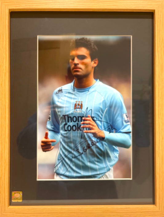 JAVIER GARRIDO FORMER MANCHESTER CITY PLAYER HAND SIGNED PHOTO WITH COA