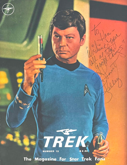 DeForest Kelley, Doctor 'Bones' McCoy, Star Trek Original Series Hand Signed Framed Magazine Cover With COA