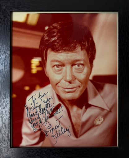 DeForest Kelley, Doctor 'Bones' McCoy, Star Trek Original Series Hand Signed Framed Photo With COA