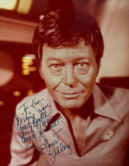 DeForest Kelley, Doctor 'Bones' McCoy, Star Trek Original Series Hand Signed Framed Photo With COA