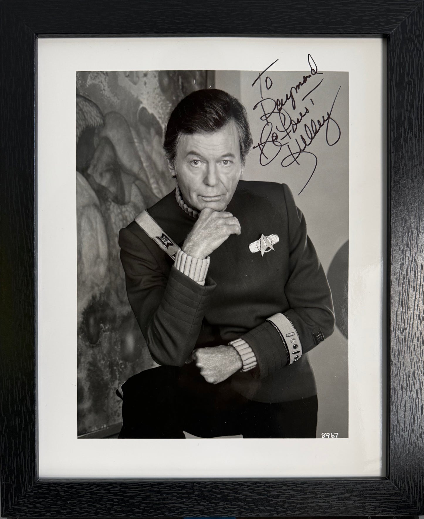 DeForest Kelley, Doctor 'Bones' McCoy, Star Trek Original Series Hand Signed Framed Photo With COA