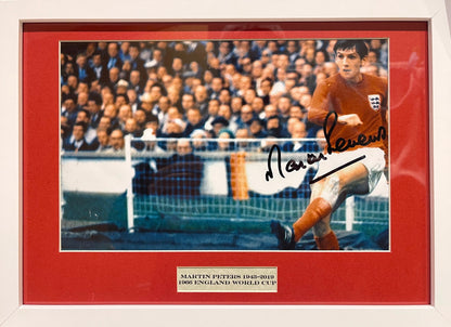 MARTIN PETERS ENGLAND LEGEND HAND SIGNED PHOTO WITH AFTAL COA