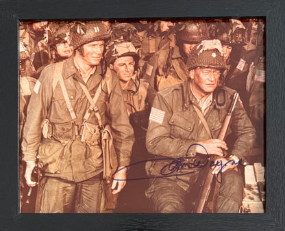 John Wayne, Hand Signed Framed 25cm x 20cm Original 'The Longest Day' Photo & COA