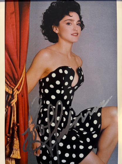 Madonna, Actress, Singer, Cultural Icon, Hand Signed Framed Photo With COA