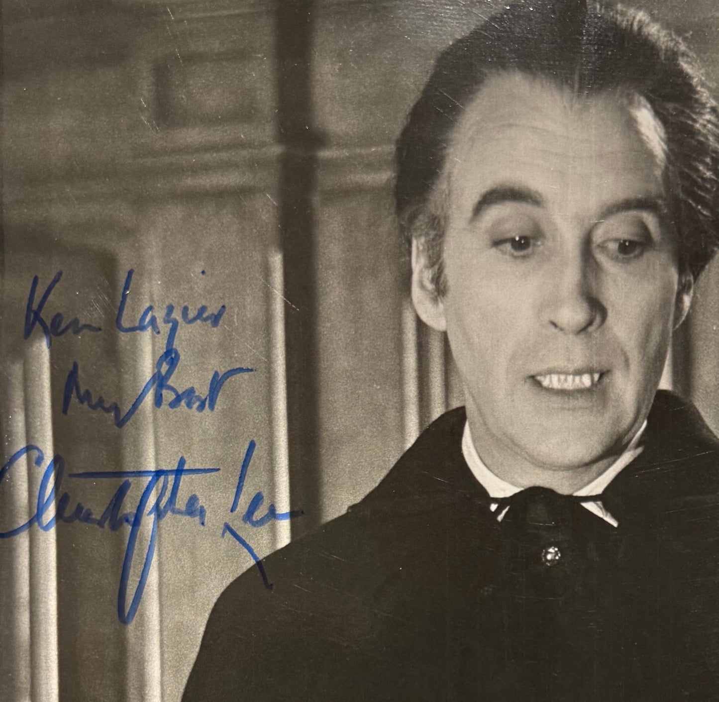 Christopher Lee, Hand Signed 'Scars Of Dracula' Framed Photo With COA