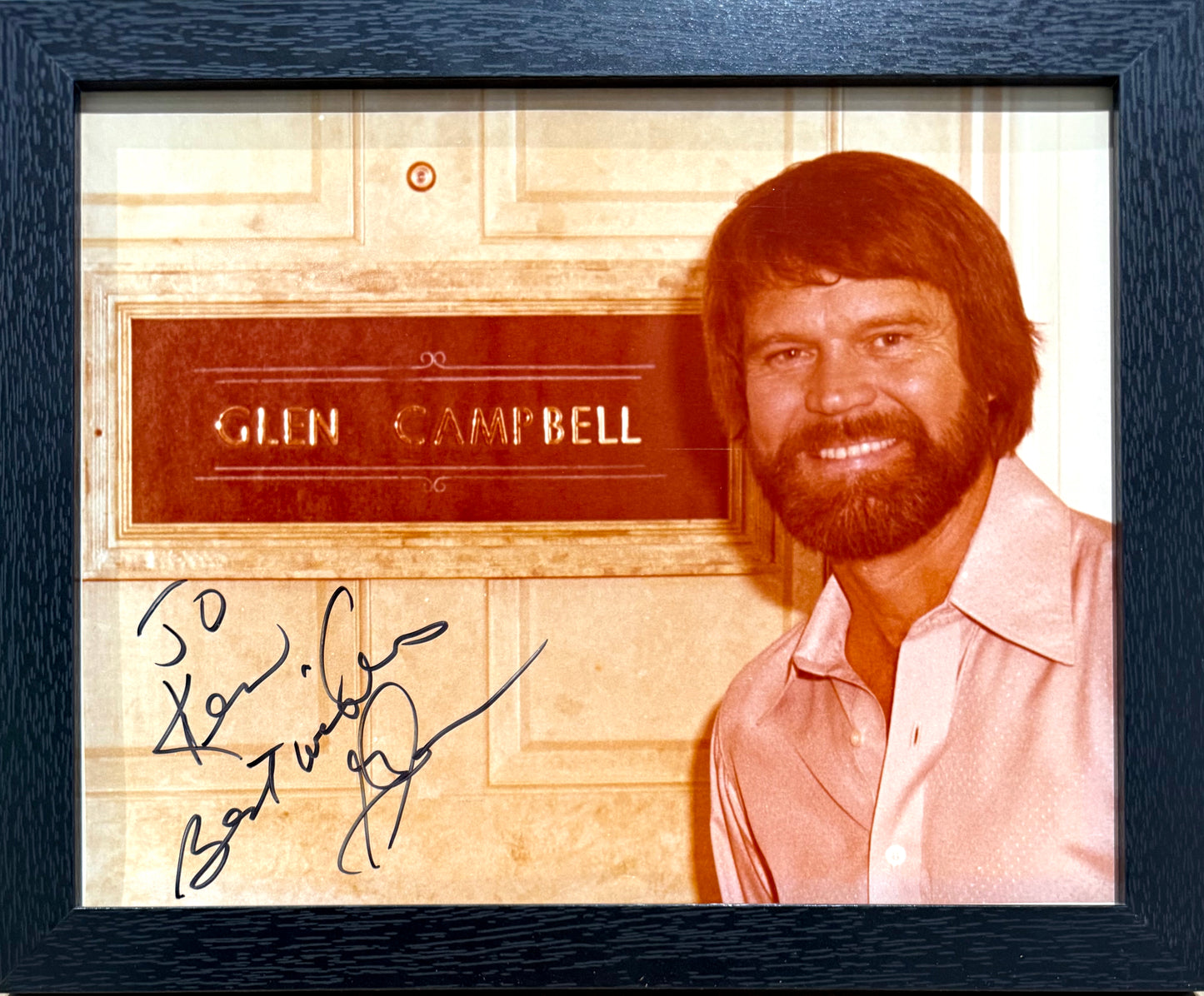 Glen Campbell, Singer, Cultural Icon, Hand Signed Framed Photo With COA