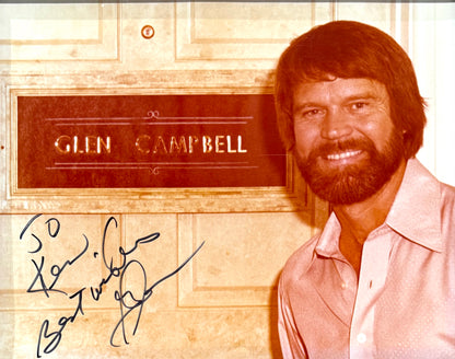 Glen Campbell, Singer, Cultural Icon, Hand Signed Framed Photo With COA
