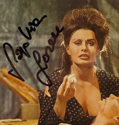 Sophia Loren, Guaranteed Hand Signed Framed (15 x 10cm) Photo With COA