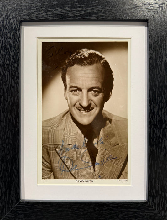 David Niven, Hand Signed Original Publicity Photo & COA
