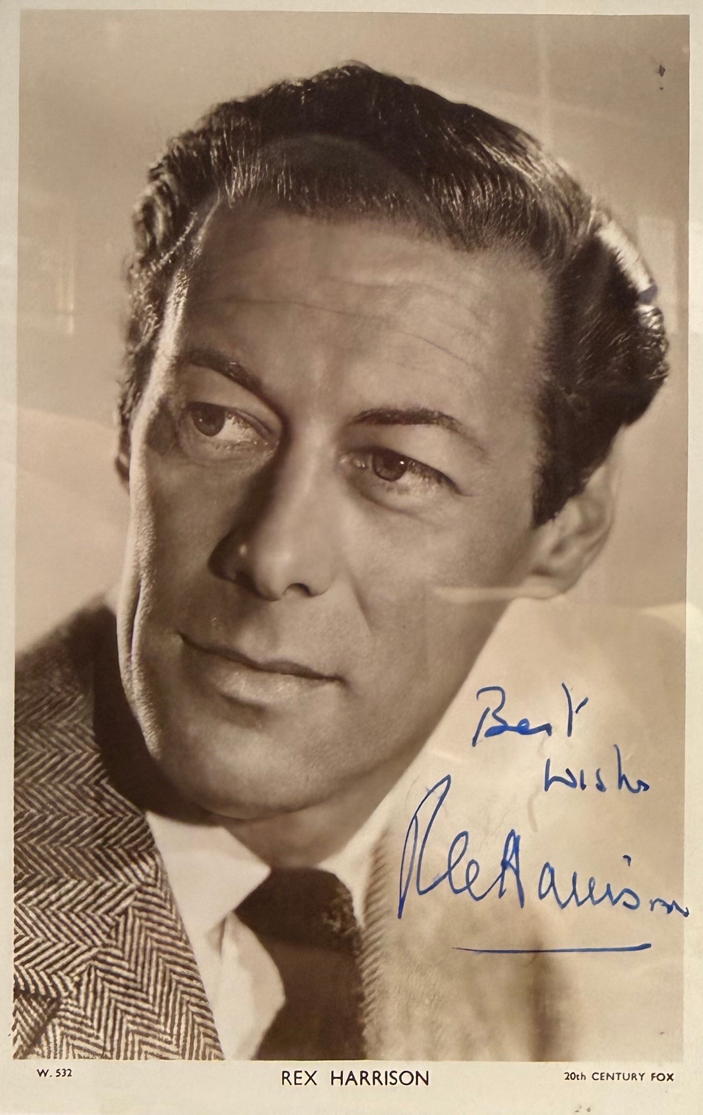 Rex Harrison, Hand Signed Original Publicity Photo & COA