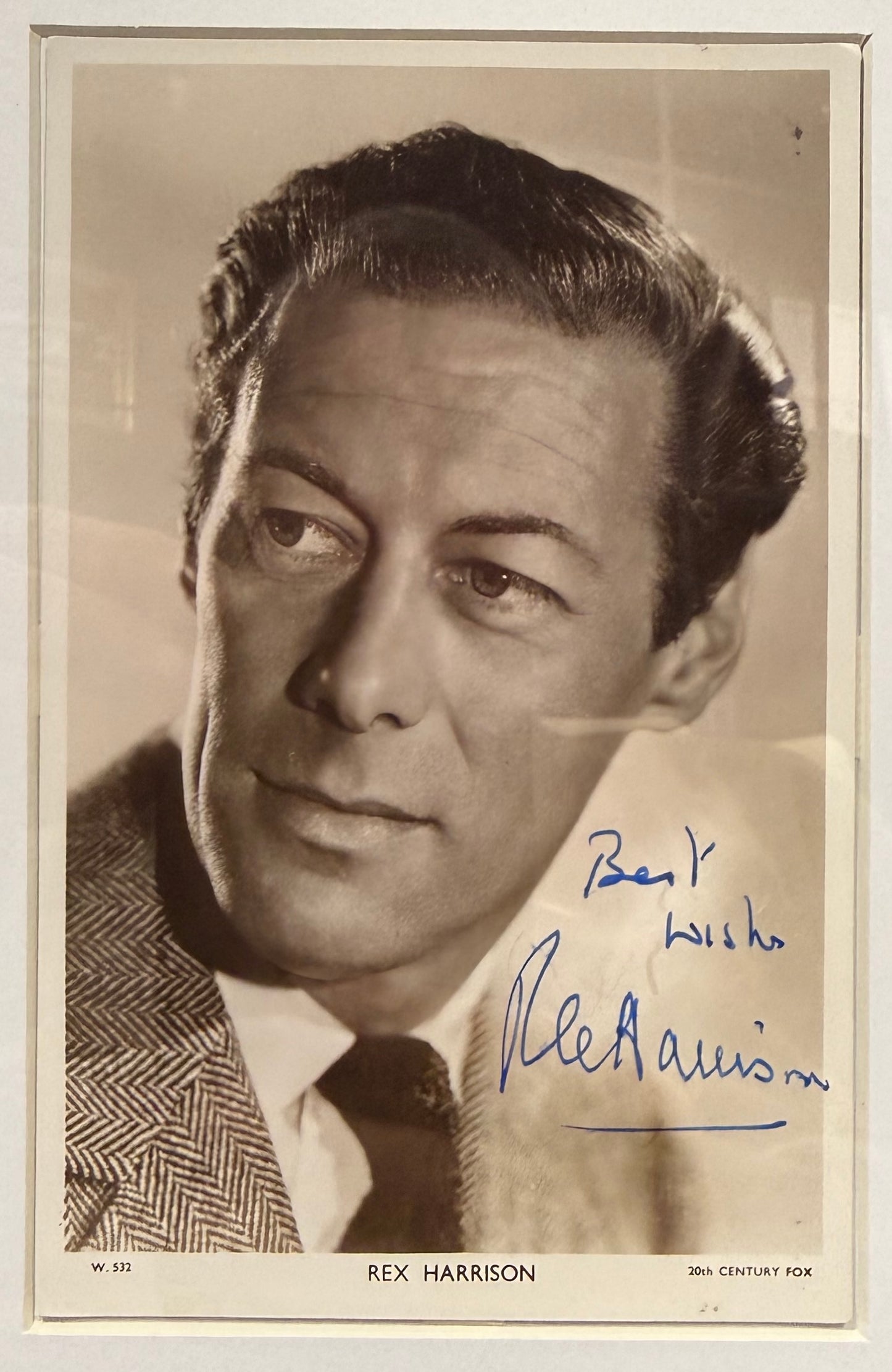 Rex Harrison, Hand Signed Original Publicity Photo & COA