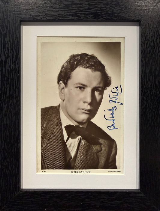 Peter Ustinov Guaranteed, Hand Signed, Photo Presentation With COA