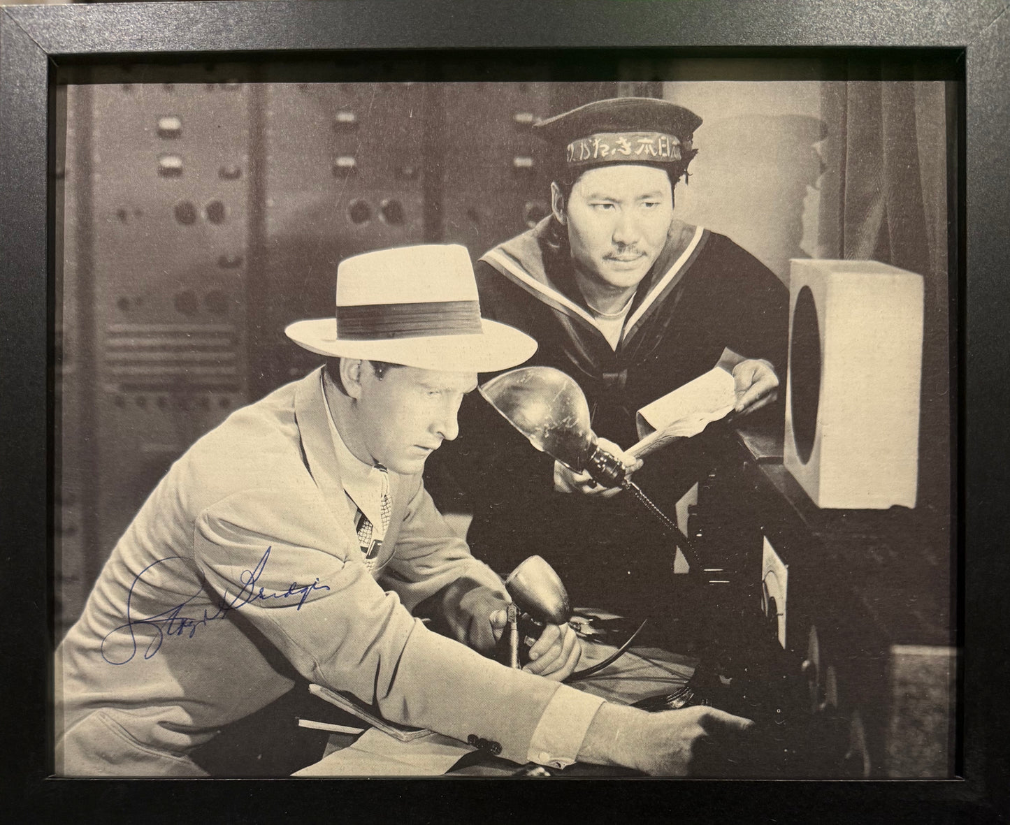 Lloyd Bridges, American Actor, Hand Signed Framed, Mounted Original Magazine Page & COA