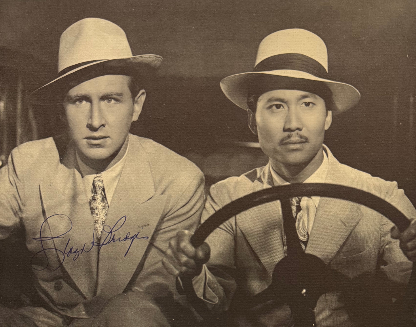 Lloyd Bridges, American Actor, Hand Signed Framed, Mounted Original Magazine Page & COA