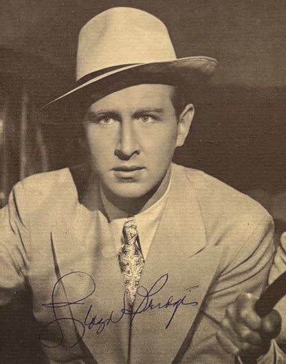 Lloyd Bridges, American Actor, Hand Signed Framed, Mounted Original Magazine Page & COA