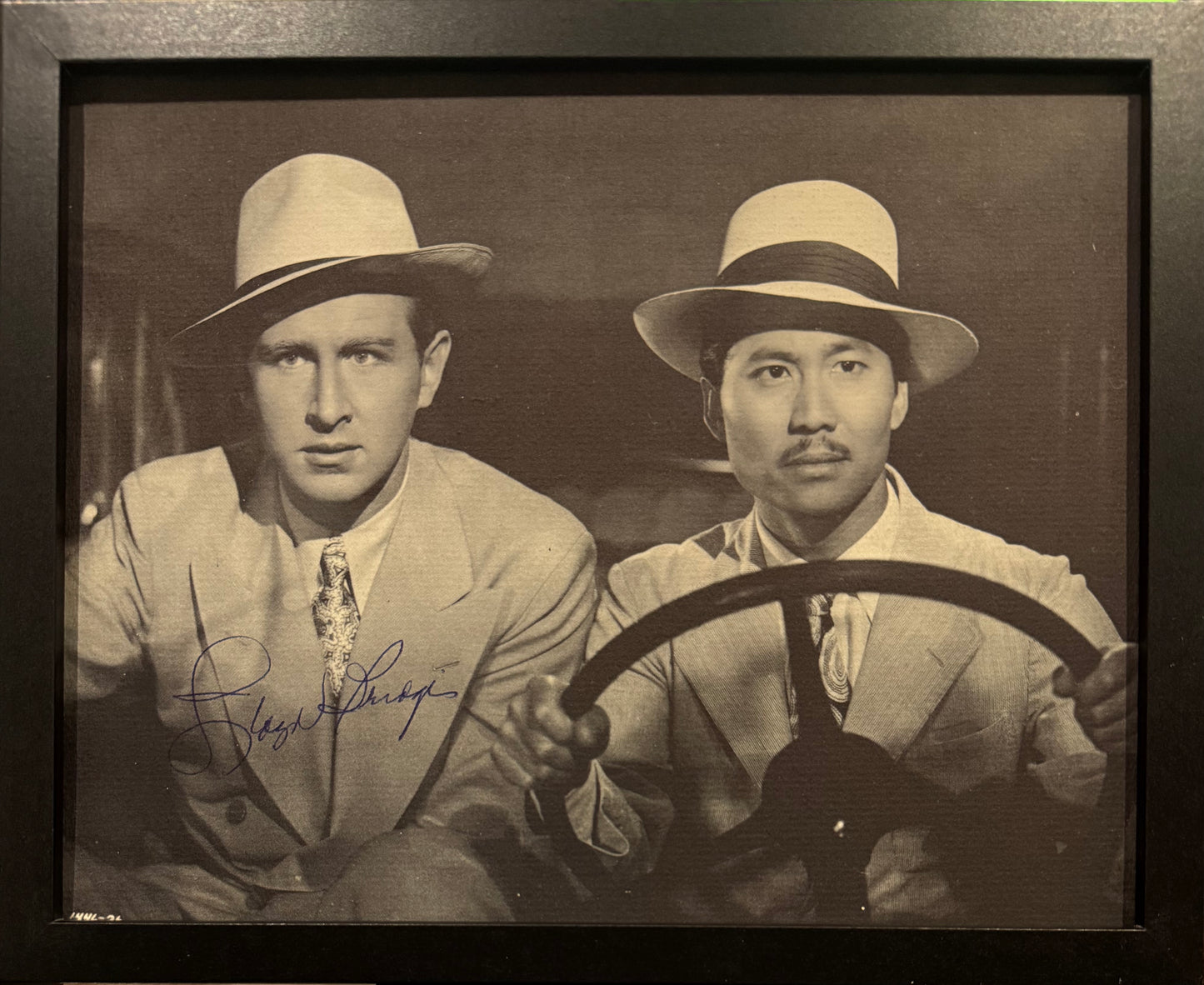 Lloyd Bridges, American Actor, Hand Signed Framed, Mounted Original Magazine Page & COA