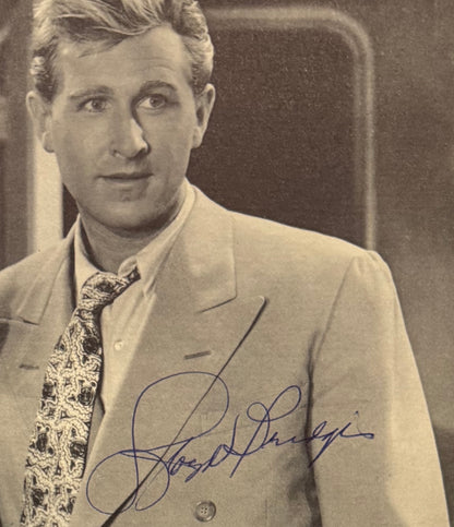 Lloyd Bridges, American Actor, Hand Signed Framed, Mounted Original Magazine Page & COA
