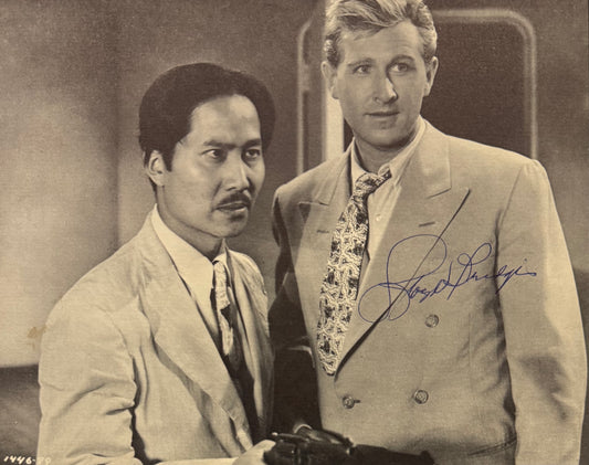 Lloyd Bridges, American Actor, Hand Signed Framed, Mounted Original Magazine Page & COA