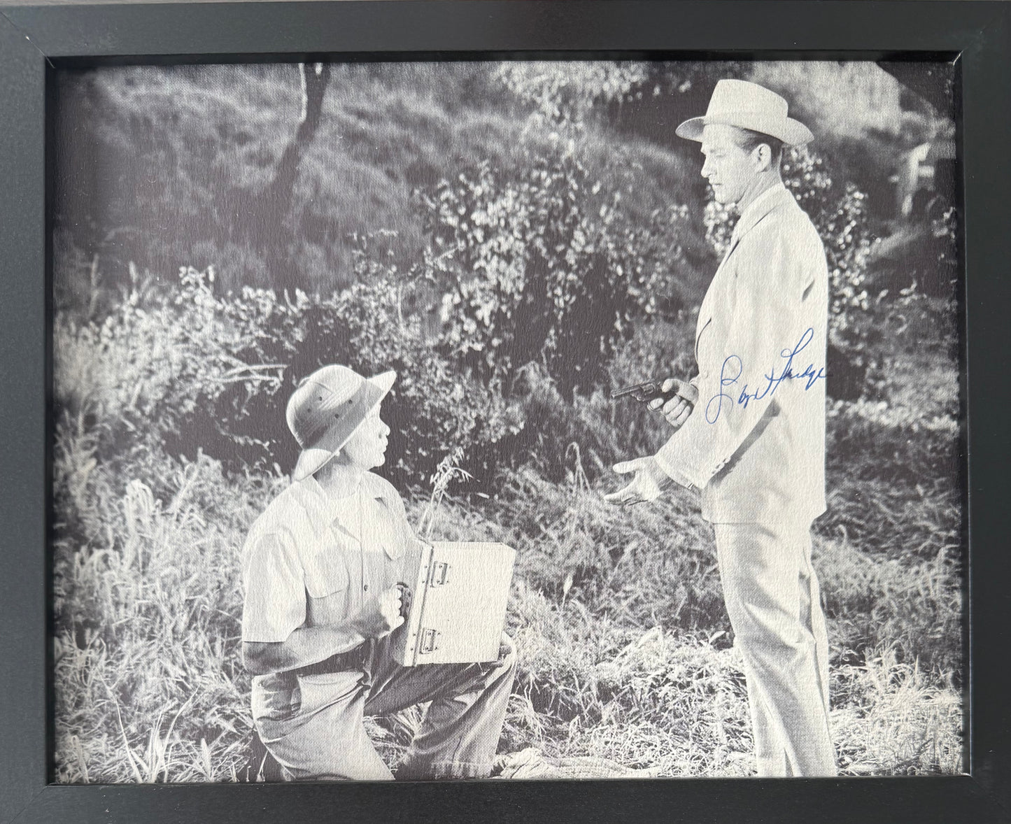 Lloyd Bridges, American Actor, Hand Signed Framed, Mounted Original Magazine Page & COA