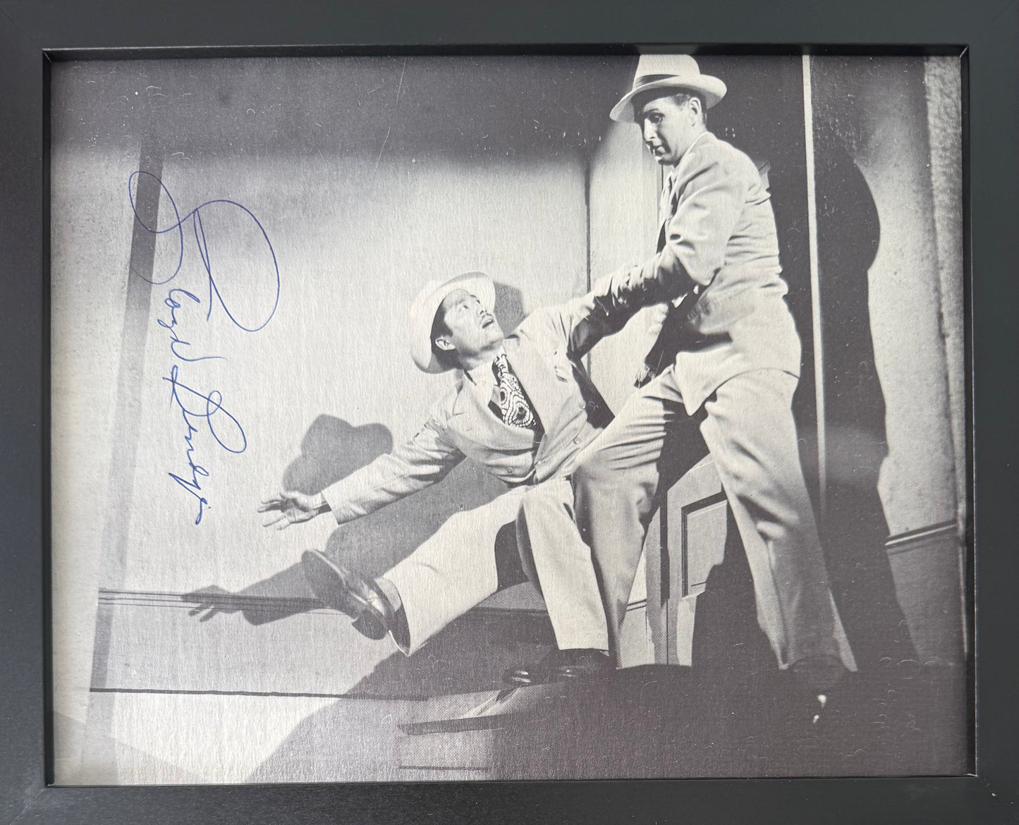 Lloyd Bridges, American Actor, Hand Signed Framed, Mounted Original Magazine Page & COA