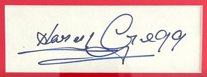 Harry Gregg, Manchester United Legend, Hand Signed Mounted Card Presentation & COA
