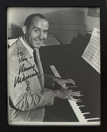 Henry Mancini, Film Composer, Hand Signed Framed 25cm x 20cm Photo Presentation & COA