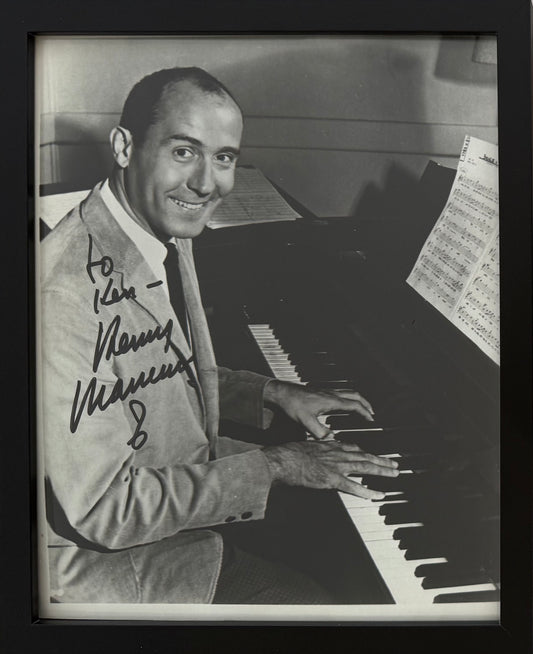 Henry Mancini, Film Composer, Hand Signed Framed 25cm x 20cm Photo Presentation & COA