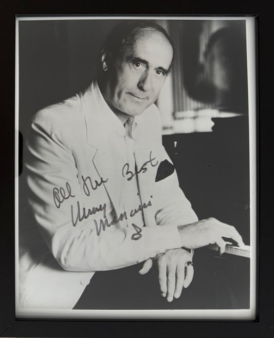 Henry Mancini, Film Composer, Hand Signed Framed 25cm x 20cm Photo Presentation & COA