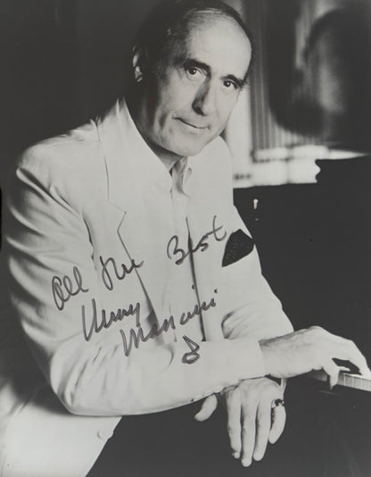 Henry Mancini, Film Composer, Hand Signed Framed 25cm x 20cm Photo Presentation & COA