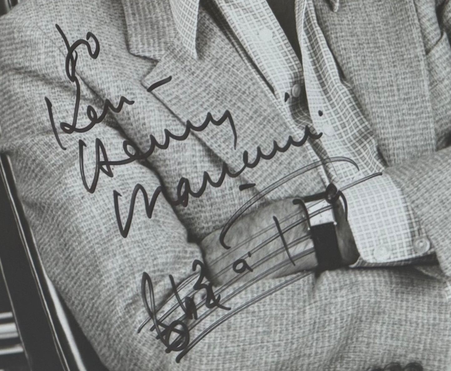 Henry Mancini, Film Composer, Hand Signed Framed 25cm x 20cm Photo Presentation & COA