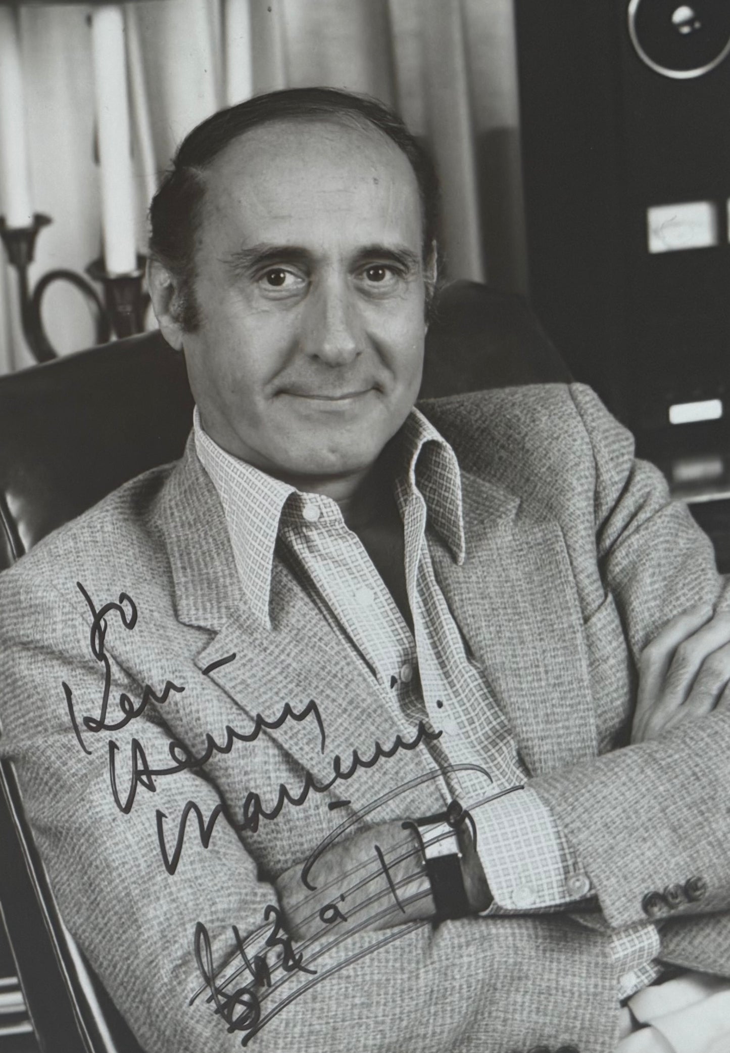 Henry Mancini, Film Composer, Hand Signed Framed 25cm x 20cm Photo Presentation & COA