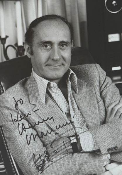 Henry Mancini, Film Composer, Hand Signed Framed 25cm x 20cm Photo Presentation & COA