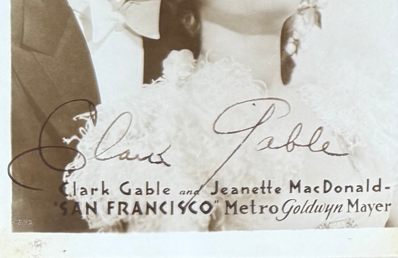 Clark Gable Framed Guaranteed Hand Signed Original Photo Presentation With COA