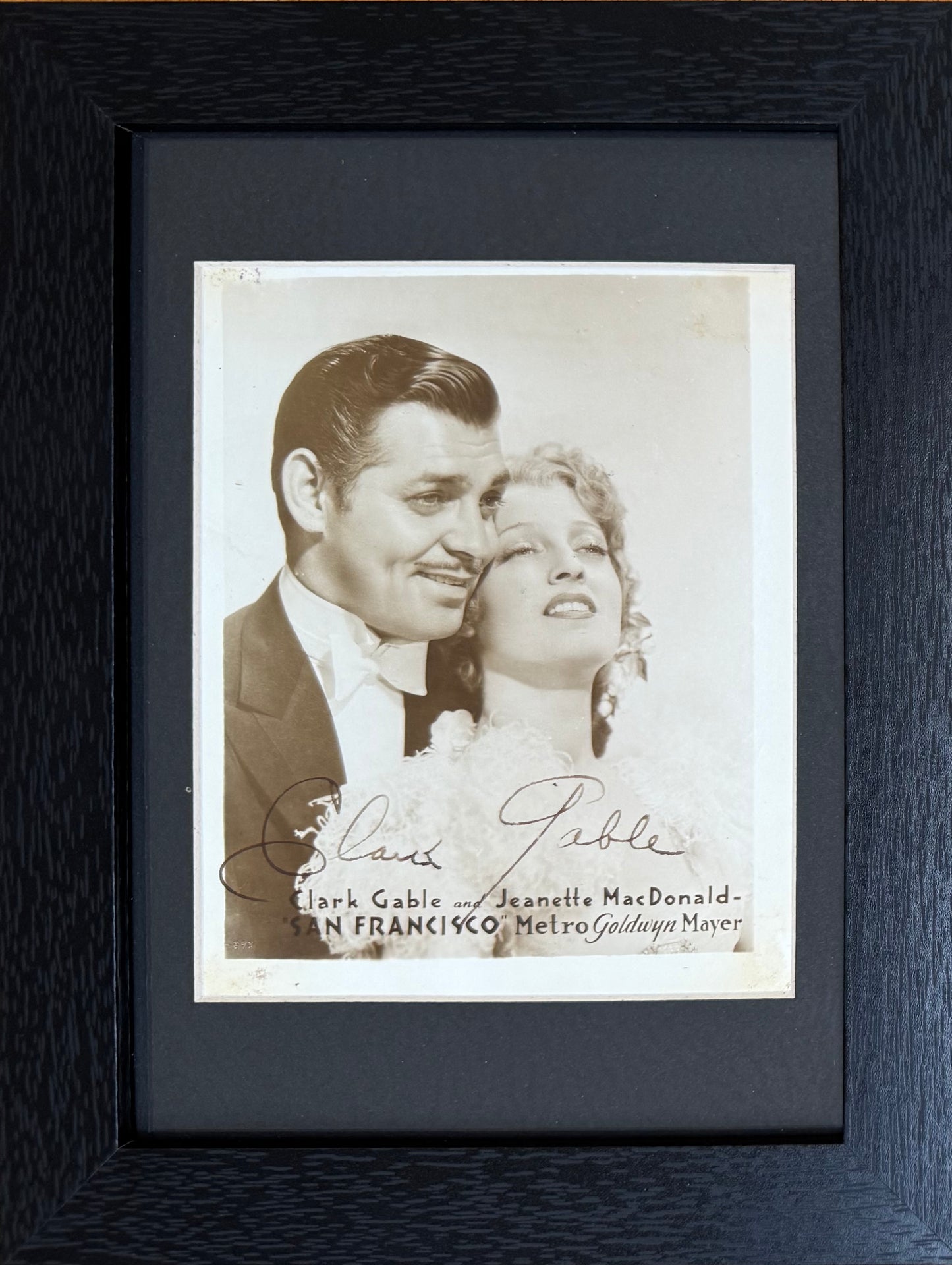 Clark Gable Framed Guaranteed Hand Signed Original Photo Presentation With COA