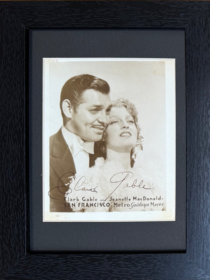 Clark Gable Framed Guaranteed Hand Signed Original Photo Presentation With COA