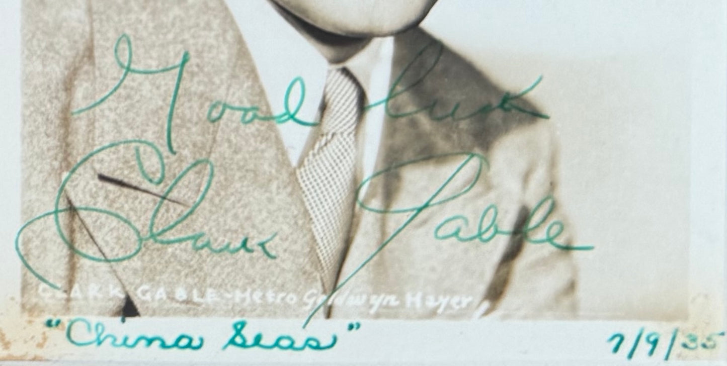 Clark Gable Framed Guaranteed Hand Signed Original Photo Presentation With COA