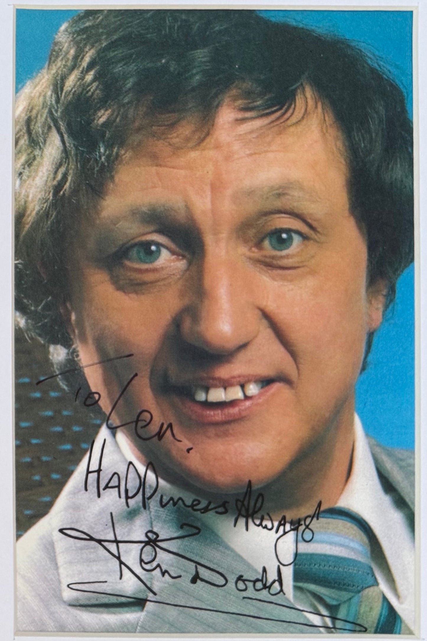 Ken Dodd, Hand Signed Framed Publicity Photo & COA