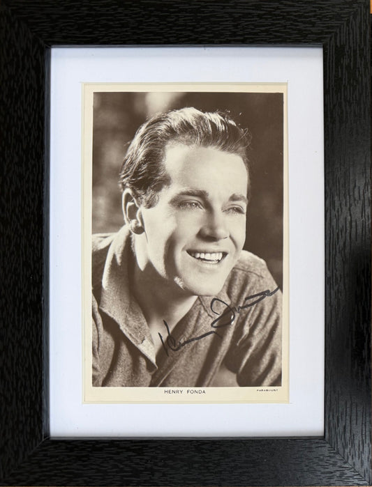 Henry Fonda, Hand Signed Publicity Photo With COA